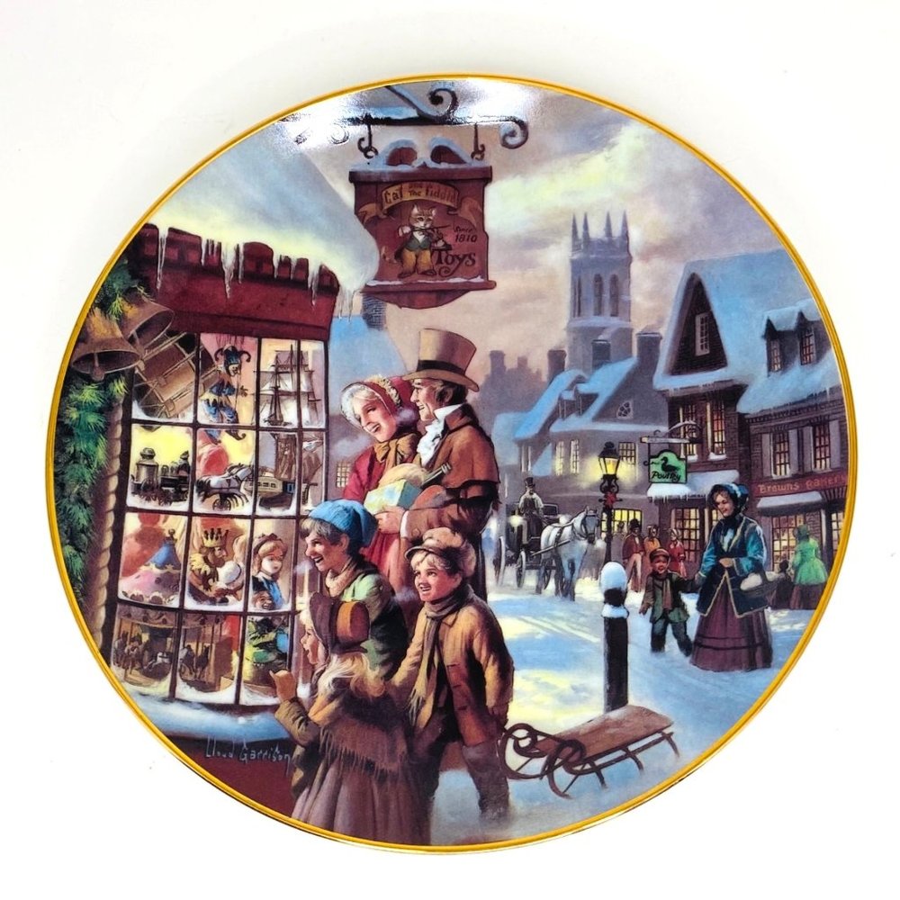 "The Toy Store" 1990 Lloyd Garrison Scenes of Christmas Past Collector Plate